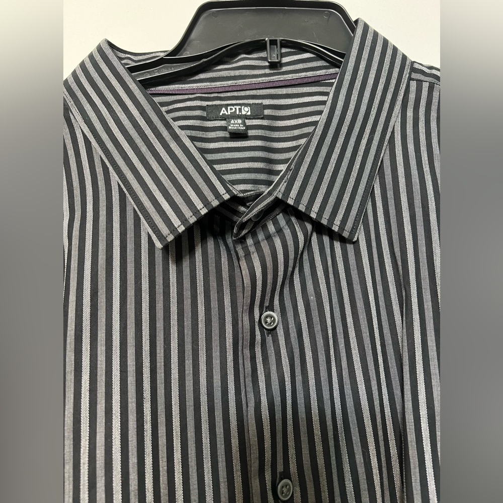 Apt. 9 big and tall stripped button up dress shirt. - Picture 3 of 4